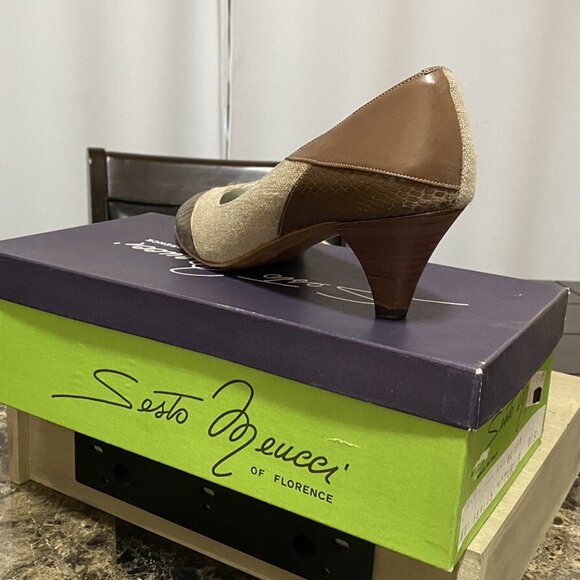 VTG Sesto Meucci Of Florence Women’s Pumps Kitten Heel Shoes - Picture 6 of 16